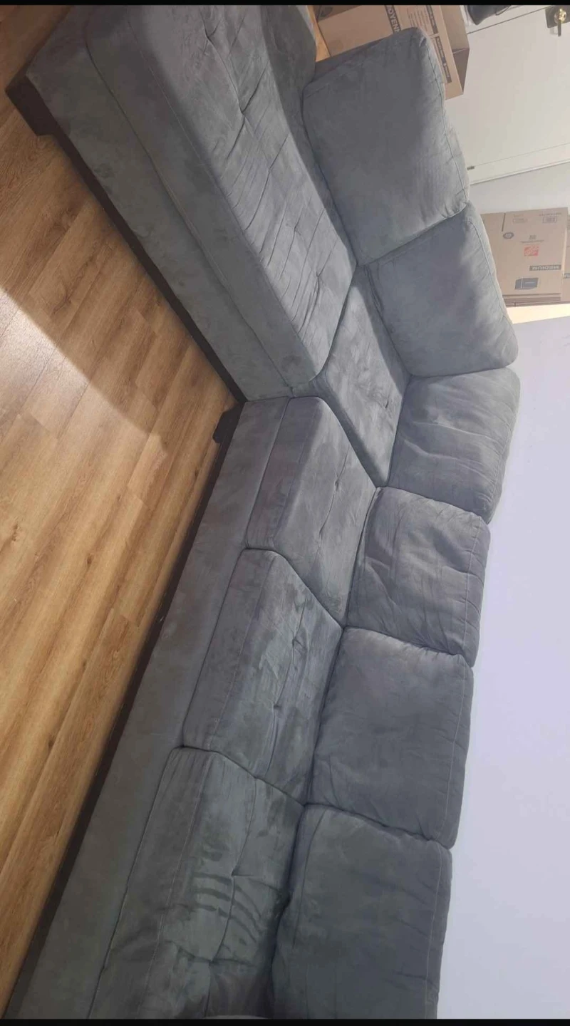 Grey Sectional Sofa with Sleeper Function