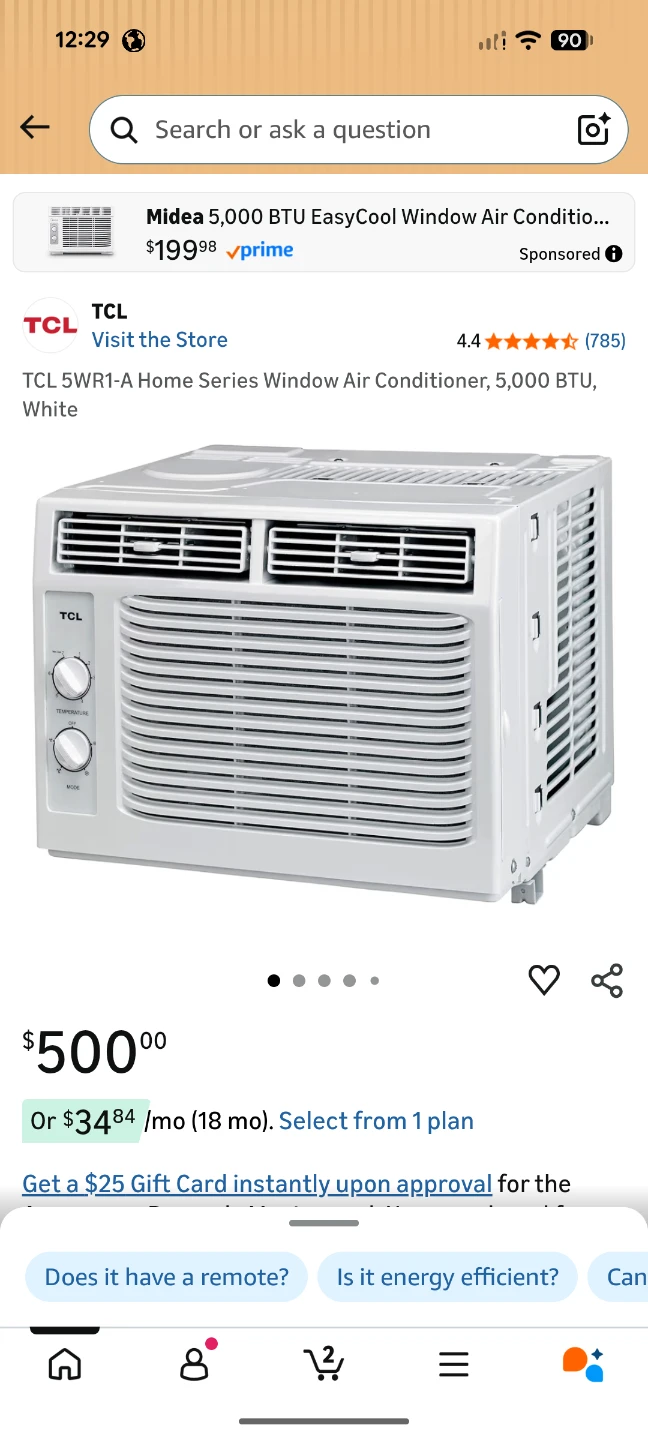 TCL AC UNIT 5000BTU - photo 2