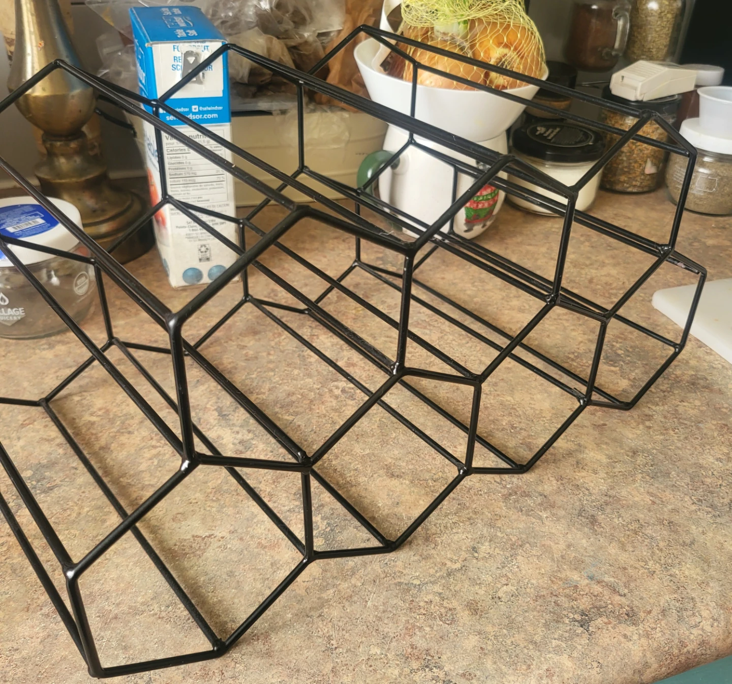 Black Metal Wine Rack - photo 3