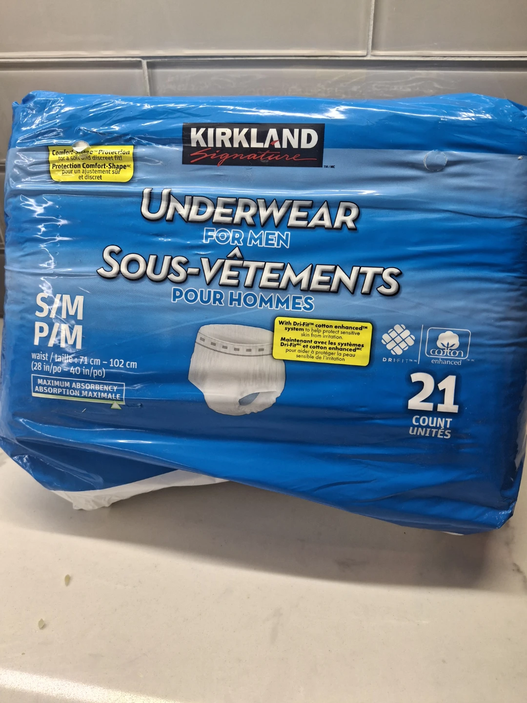 Kirkland Signature Men's Underwear S/M - 21 Count