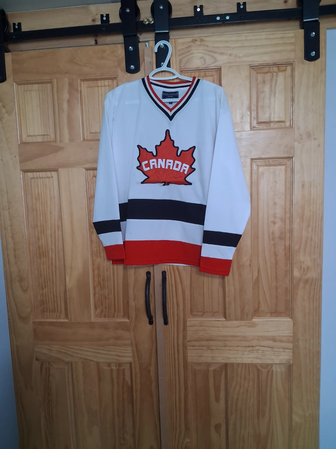 White Canada Maple Leaf Hockey Jersey