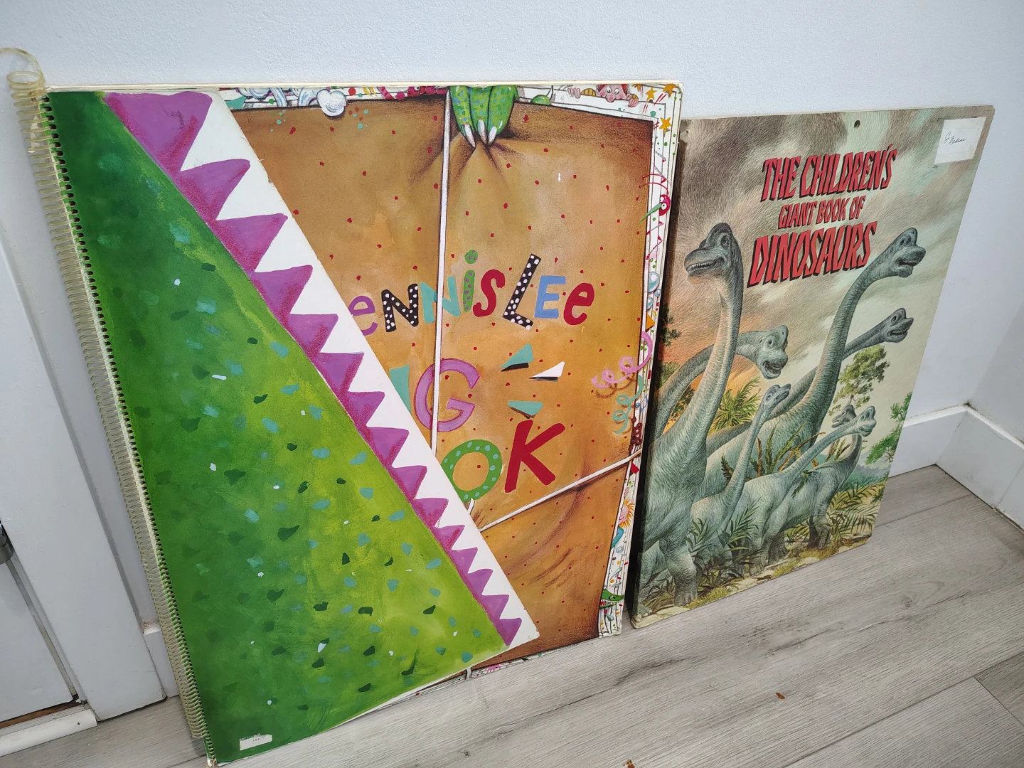 Vintage 1980s Giant Children's Book Duo - Dennis Lee & Dinosaurs
