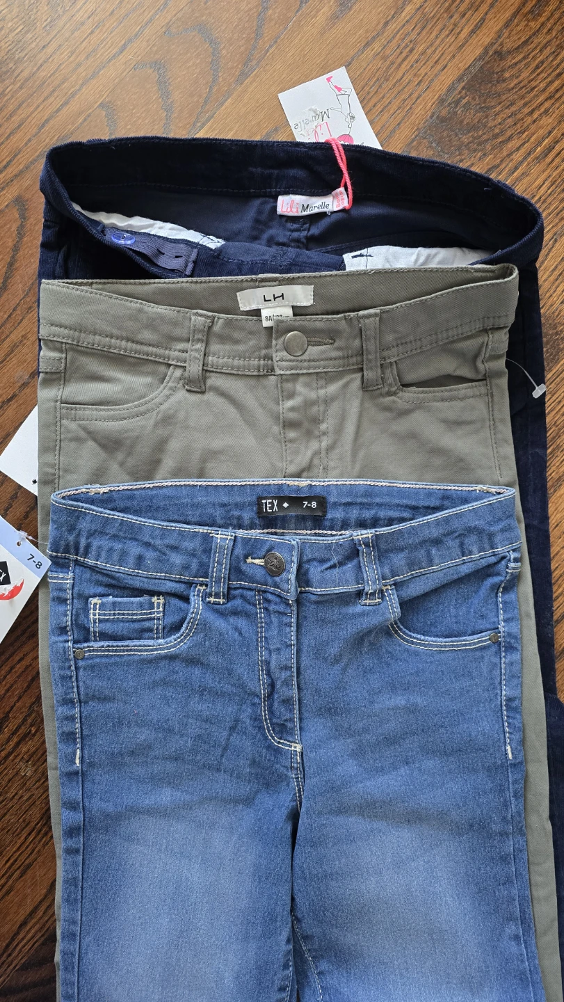 BNWT Bundle of 3 Girl's Pants slim 8Y - photo 3