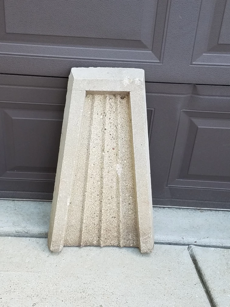 concrete downspout splash