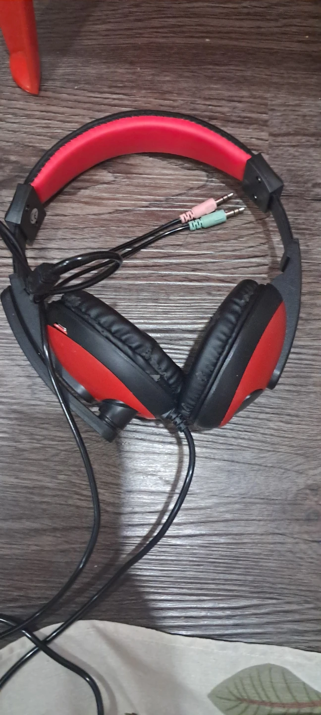 Red and Black Gaming Headset with Microphone