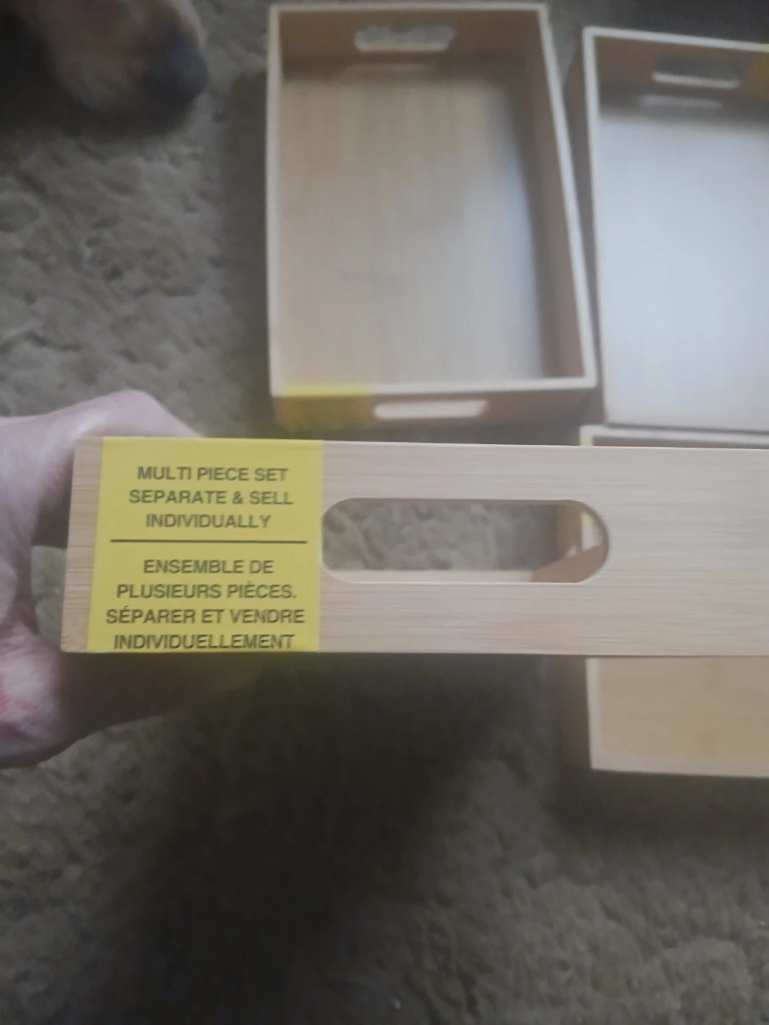 Bamboo Serving Tray Set - photo 2