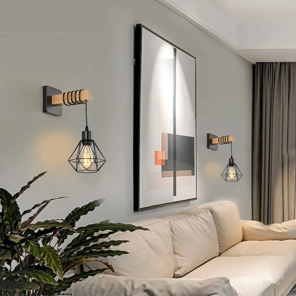 Boho Rattan Wall Sconce Set of 2 - photo 3