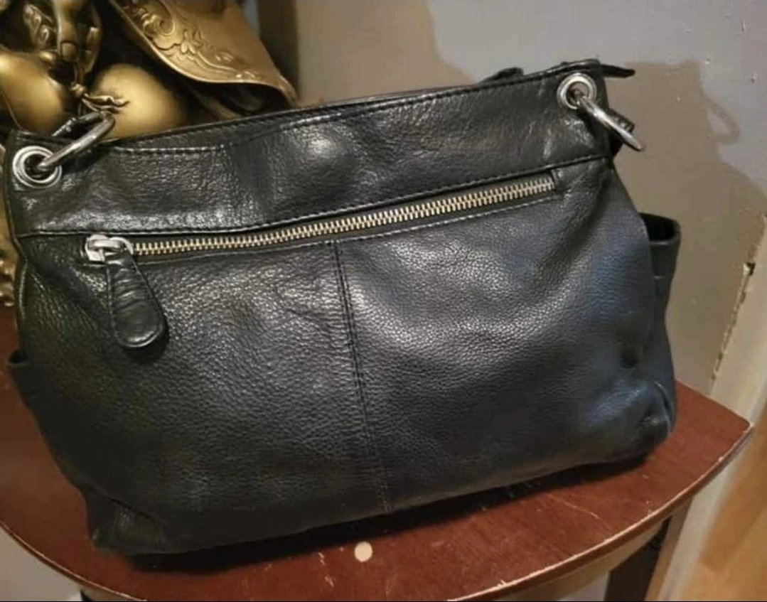Black Leather Shoulder Bag - photo 3