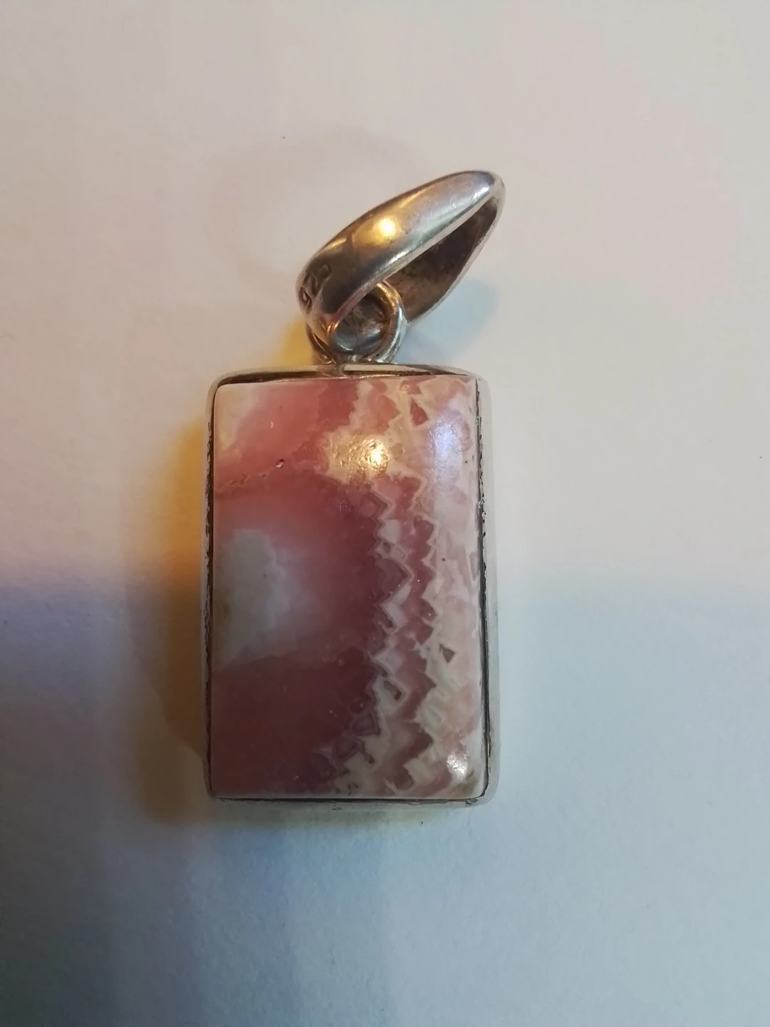Rhodochrosite & Sterling Silver Pendant - photo 5