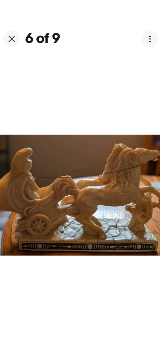Santini Roman Chariot. Alabaster And resin. - photo 2
