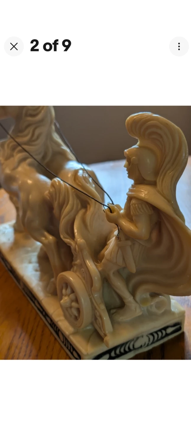 Santini Roman Chariot. Alabaster And resin. - photo 3