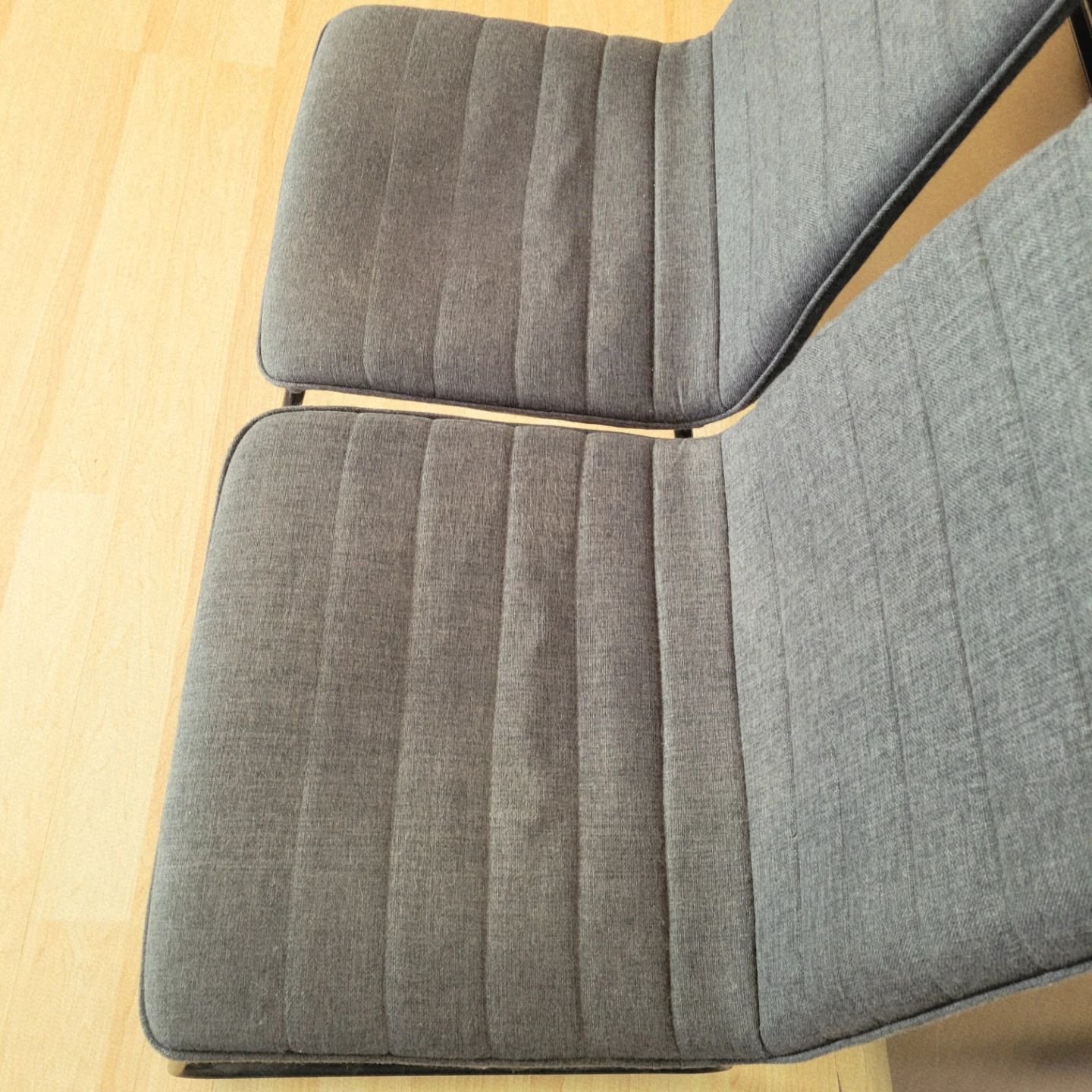 Set of 2 JYSK Grey Fabric Dining Chairs - photo 3
