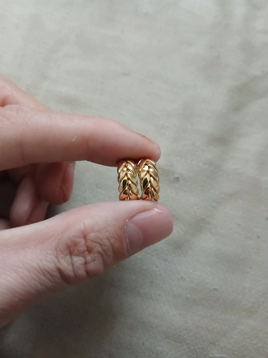 18K Gold Plated Stainless Steel Hypoallergenic Hoop Earrings