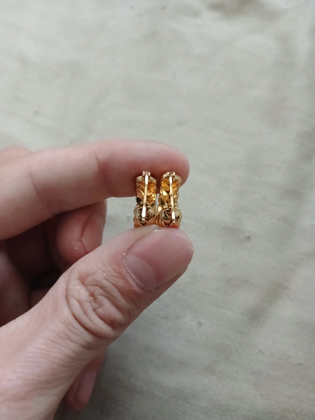 18K Gold Plated Stainless Steel Hypoallergenic Hoop Earrings - photo 4