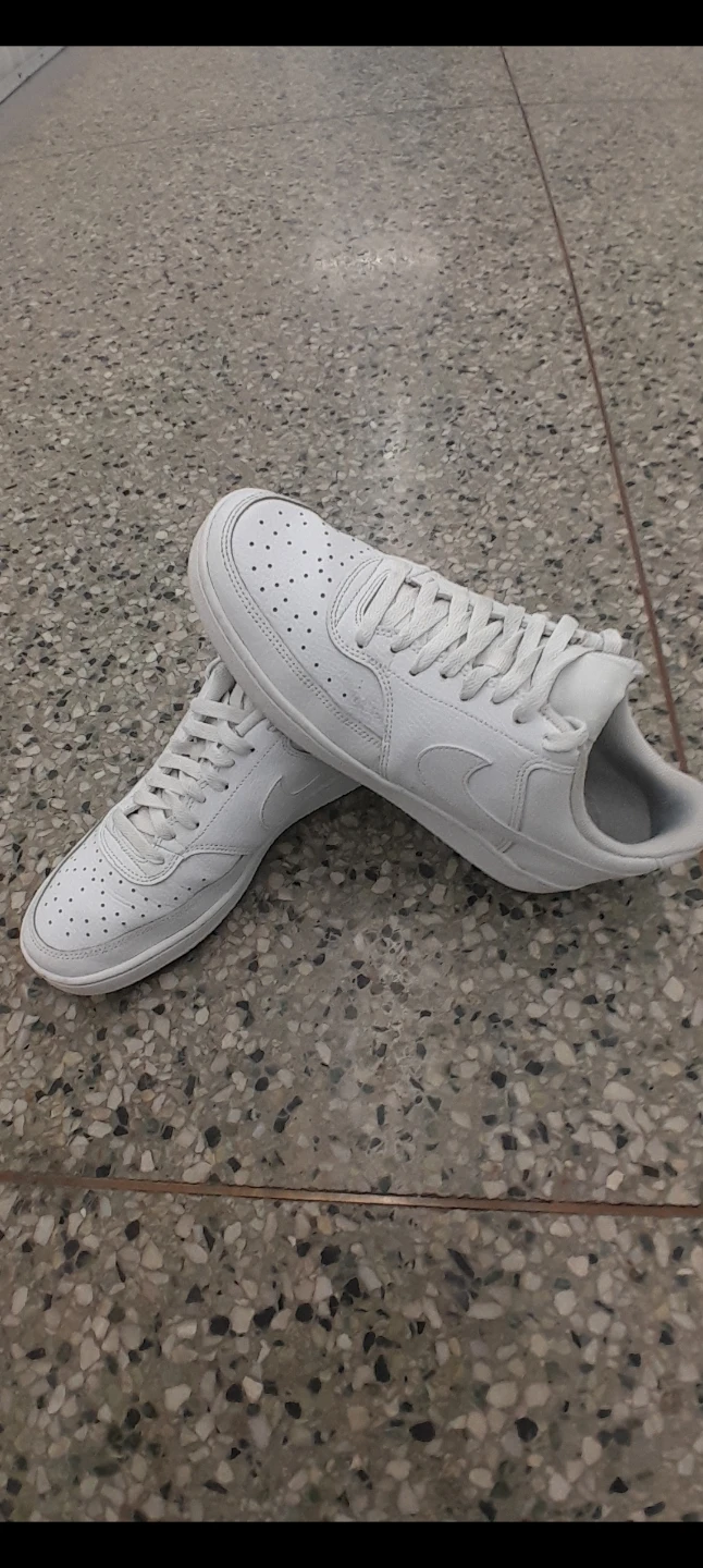 White Nike Court Vision Low Sneakers Size 8.5 - photo 3