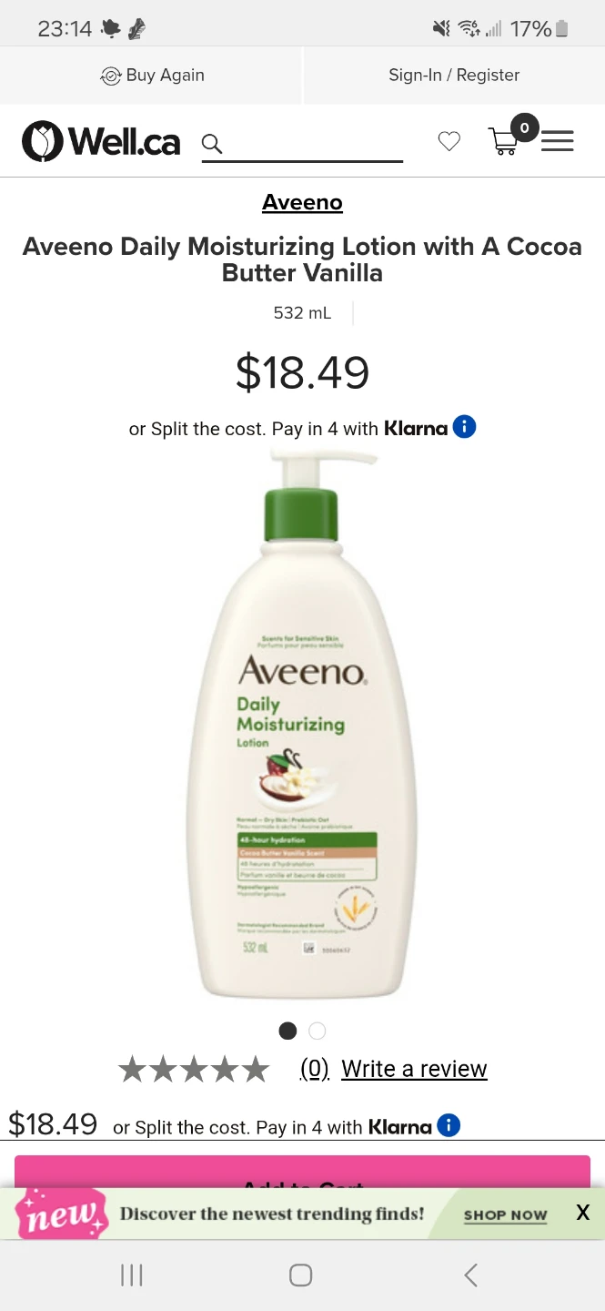 Aveeno Daily Moisturizing Lotion with Cocoa Butter Vanilla - photo 2