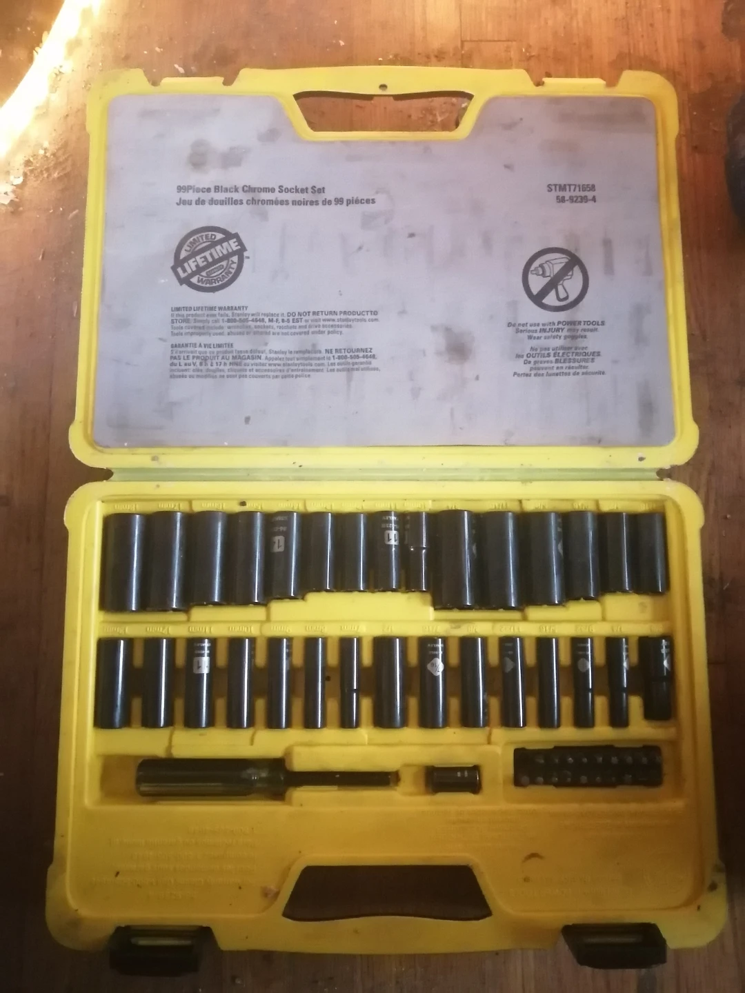Stanley 99-Piece Black Chrome Mechanic's Tool Set - photo 2