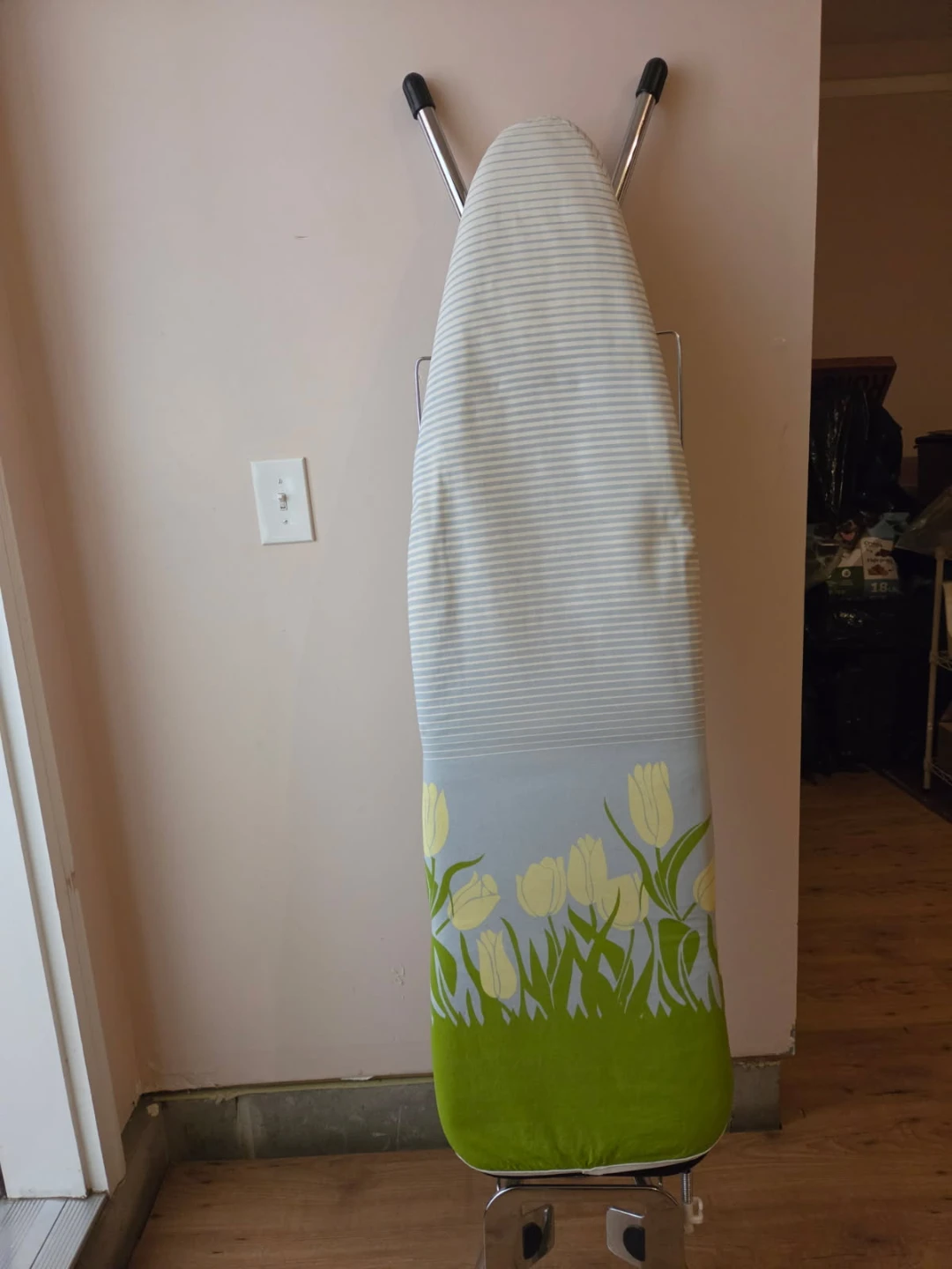 Ironing Board with Tulip and Stripe Cover