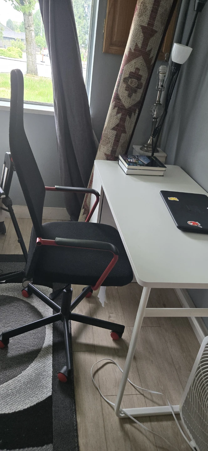 White Desk with Storage Shelves - photo 2