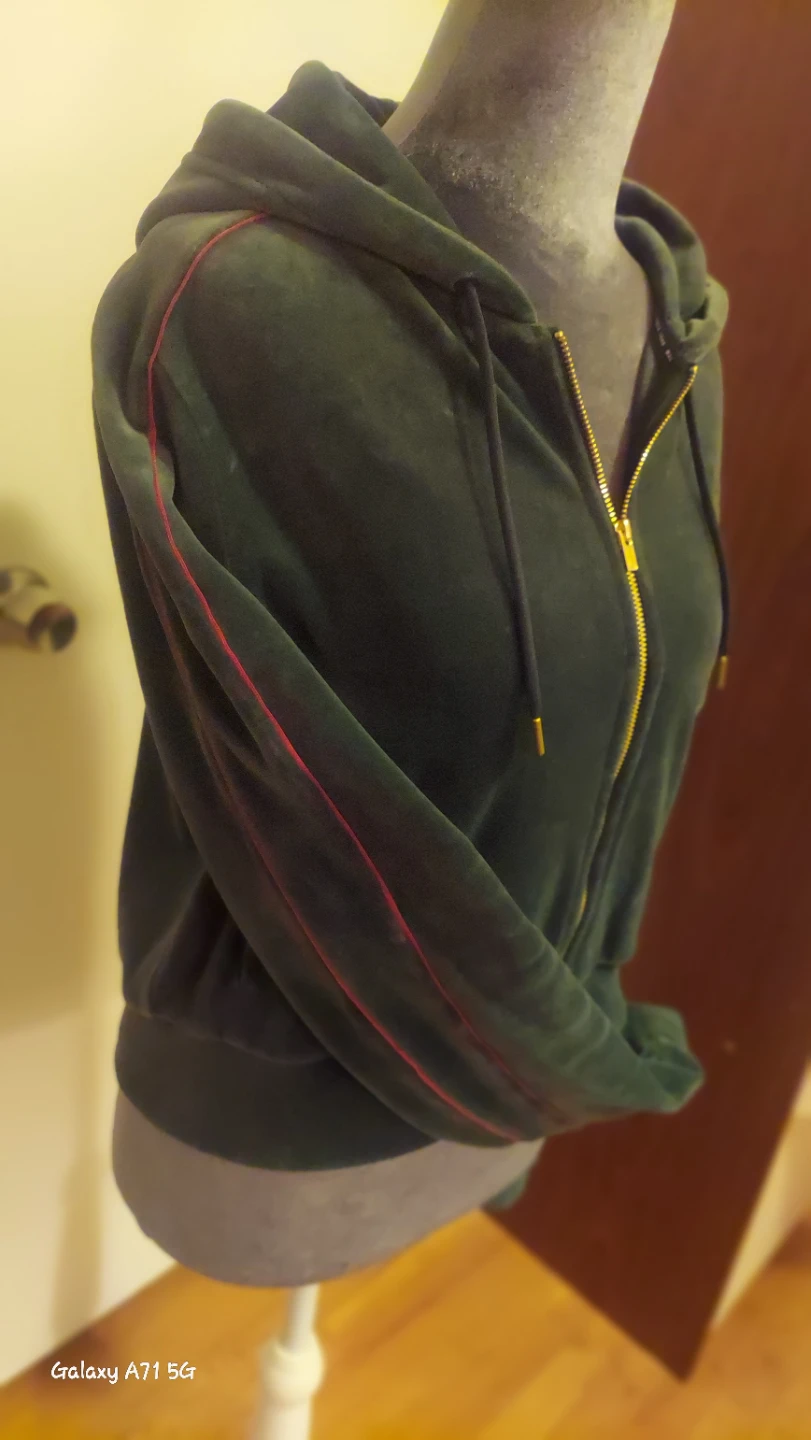 Puma Velour Zip-Up Hoodie Jacket Green - photo 4