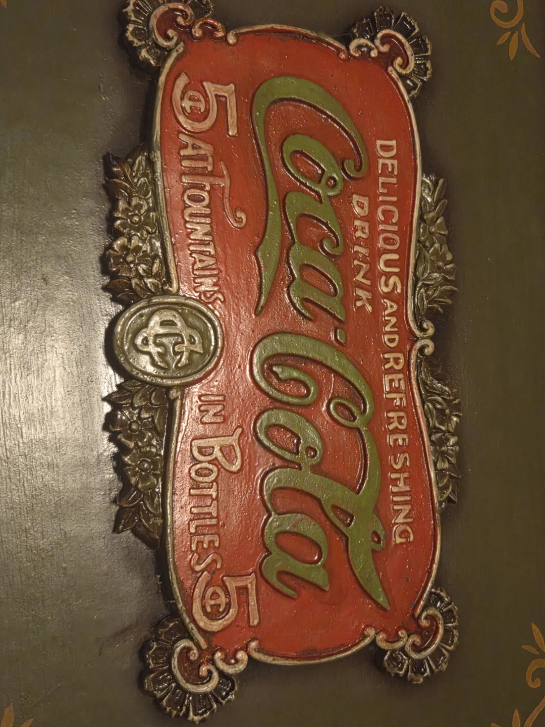 Coca-Cola "Delicious and Refreshing" Sign - photo 2