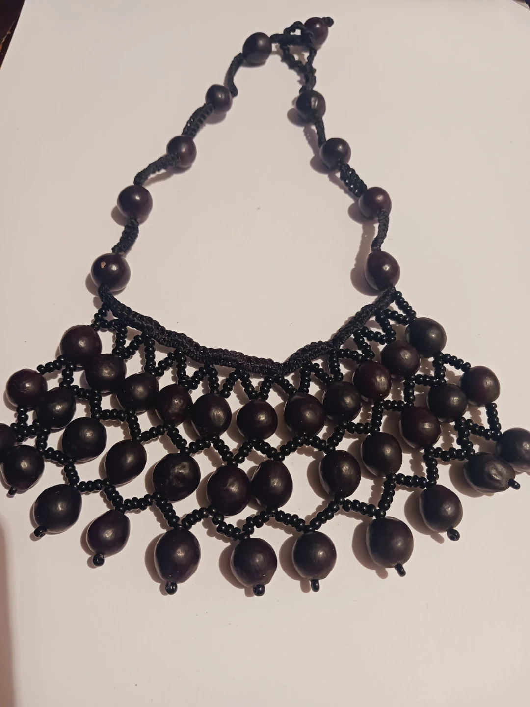 Handmade Seed Bead Statement Necklace - photo 3