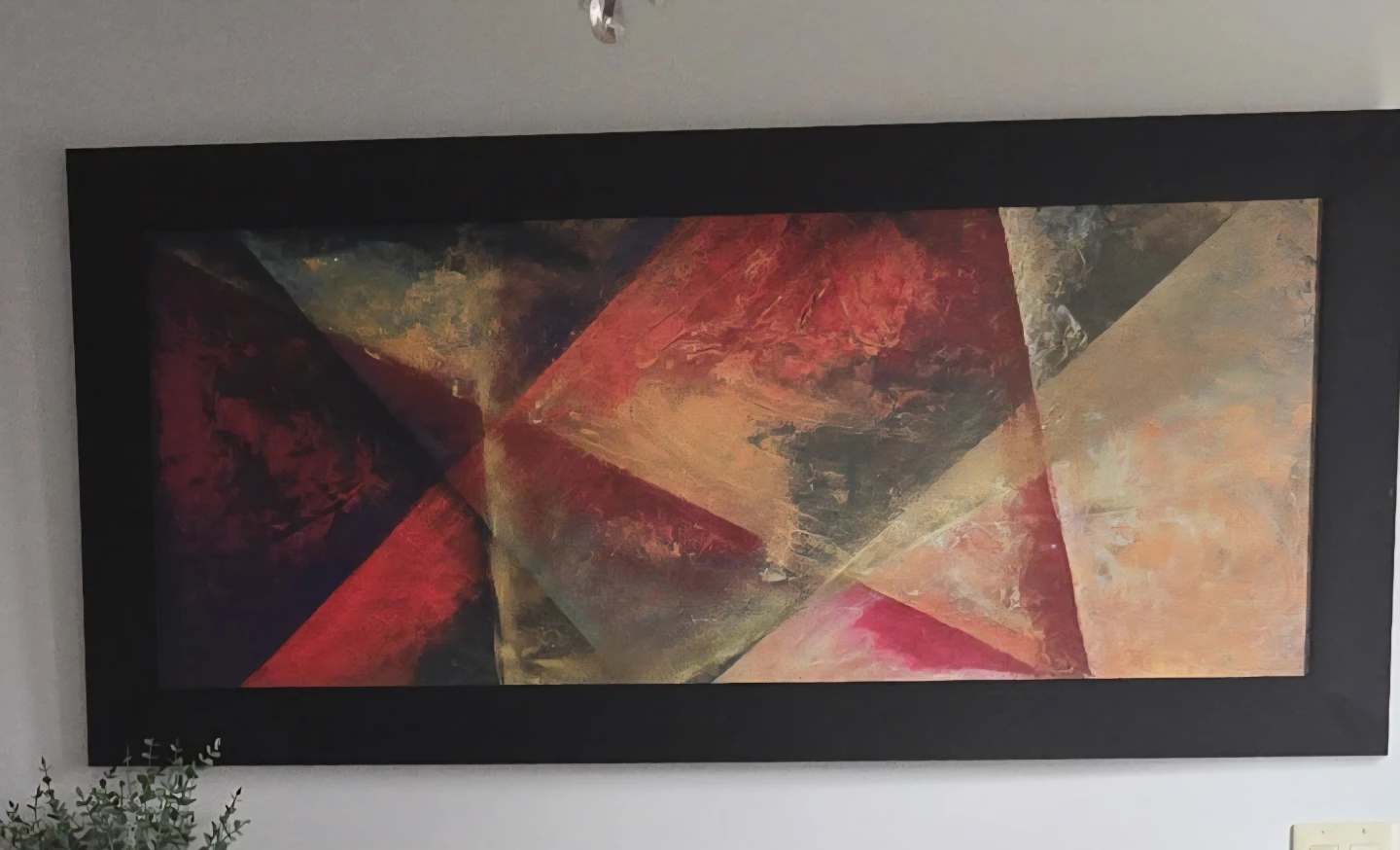 Large Abstract Framed Wall Art Painting