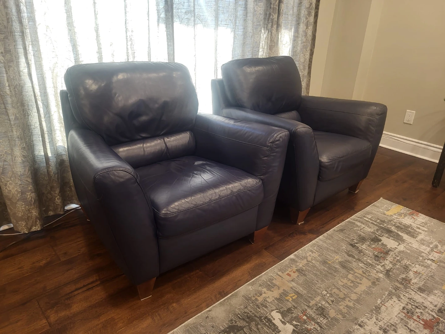Natuzzi Editions Leather Armchairs (Pair) - photo 2