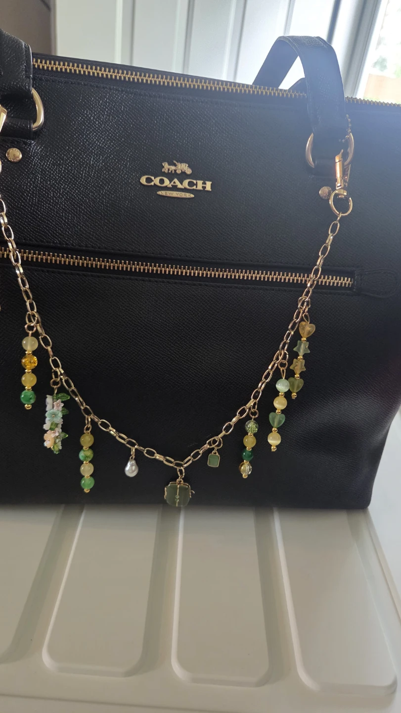 Coach Black Leather Tote Bag with Charms - photo 3