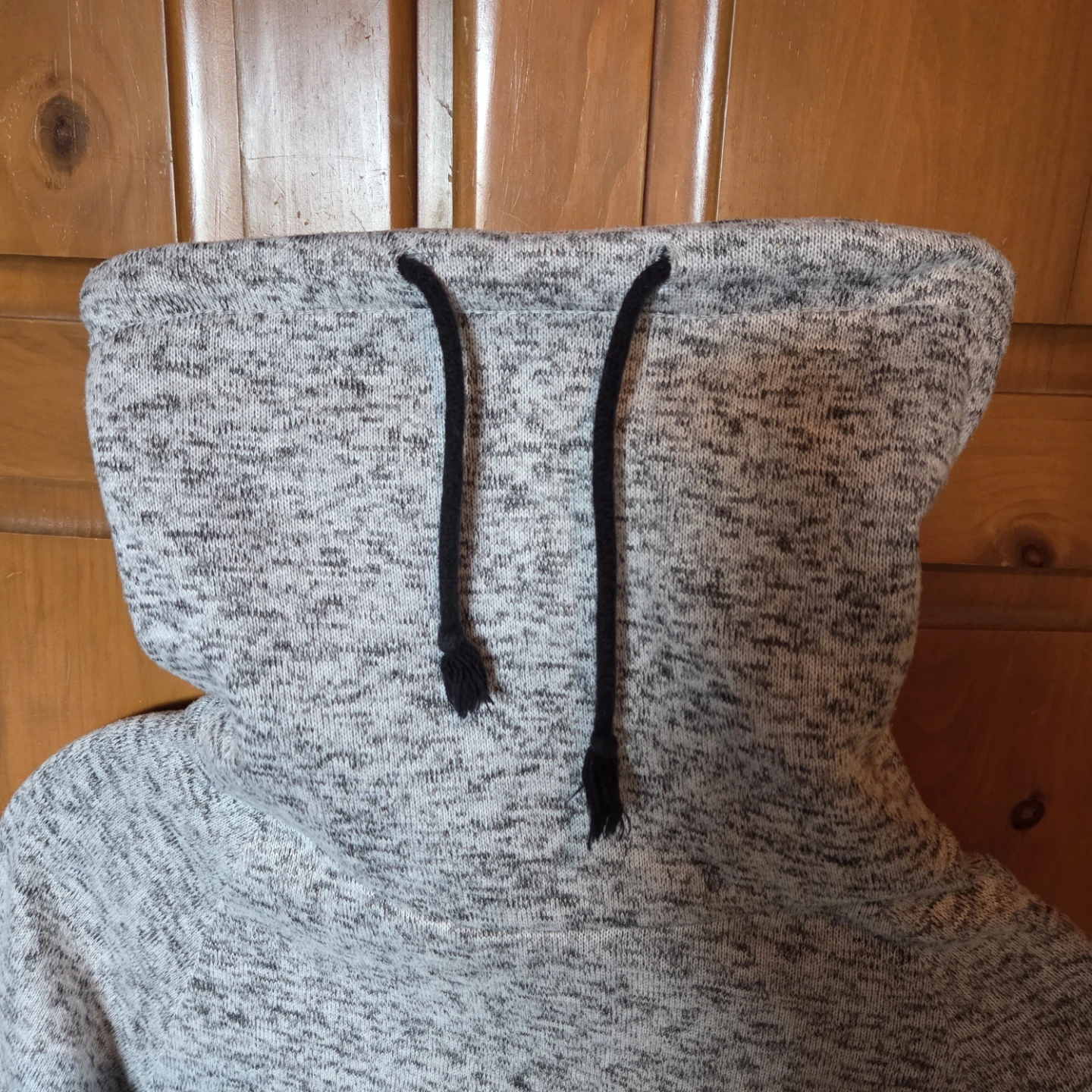 Grey Marled Cowl Neck Hoodie - photo 3