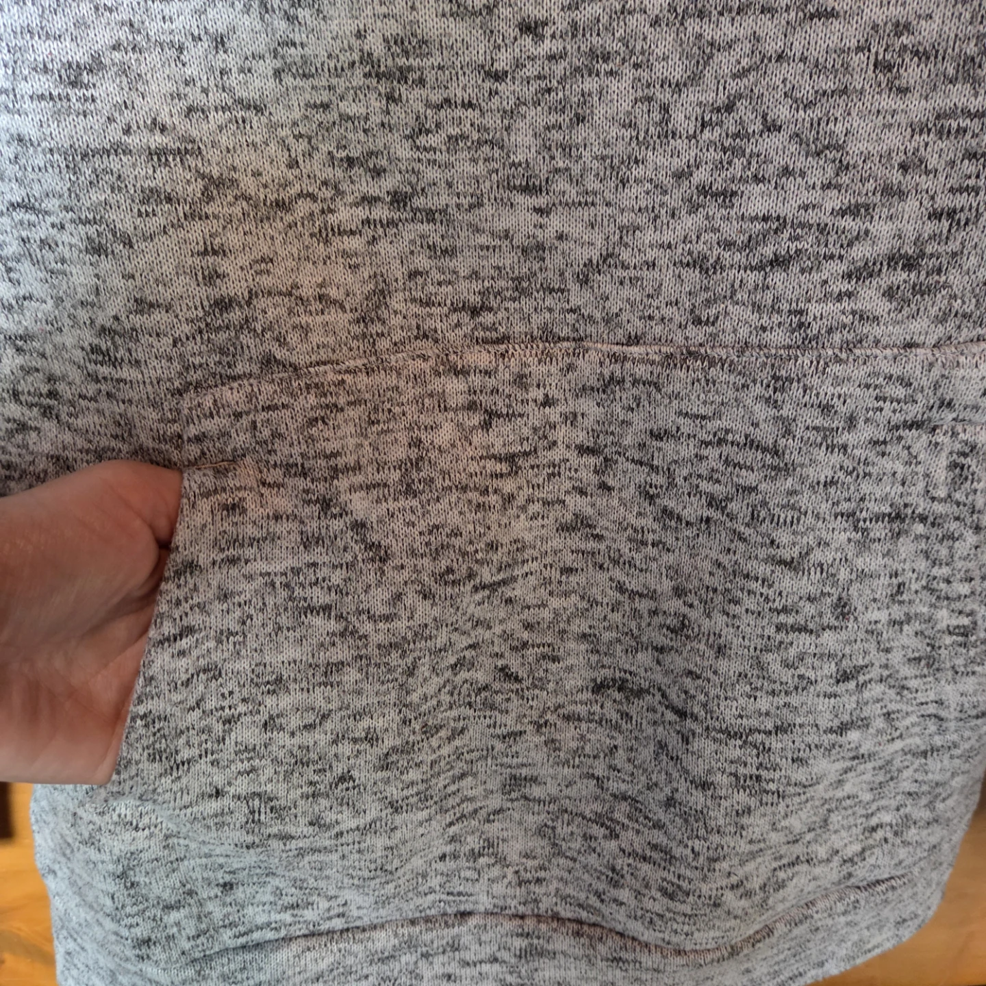Grey Marled Cowl Neck Hoodie - photo 4