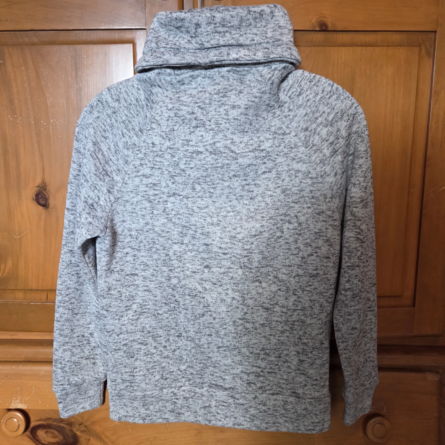 Grey Marled Cowl Neck Hoodie - photo 5