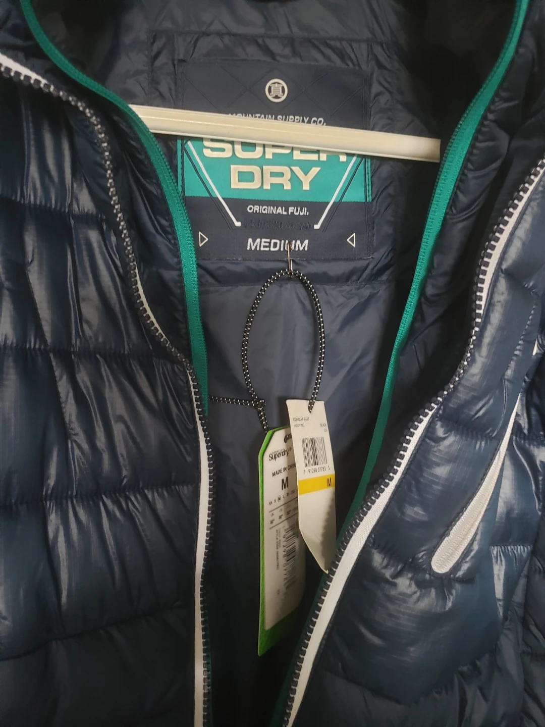 Superdry Original Fuji Puffer Jacket - Medium - Navy/Teal - photo 2