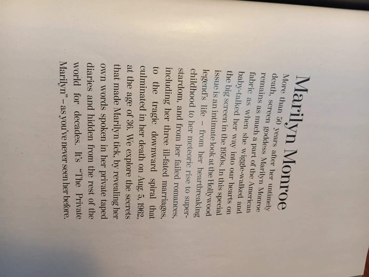 The Private Marilyn Monroe Magazine - photo 4