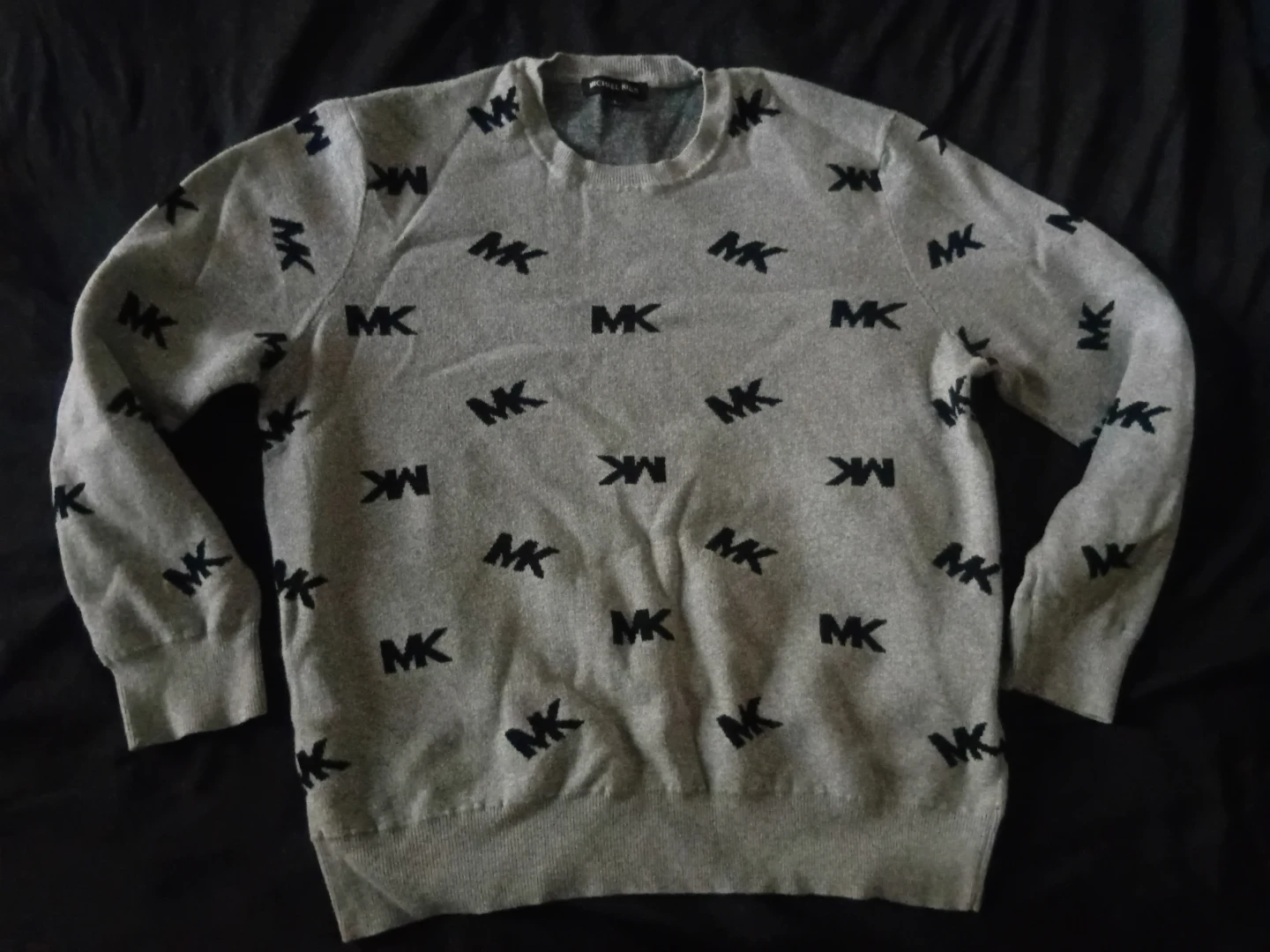 Michael Kors MK Logo Crewneck Sweater - Gray - Size L