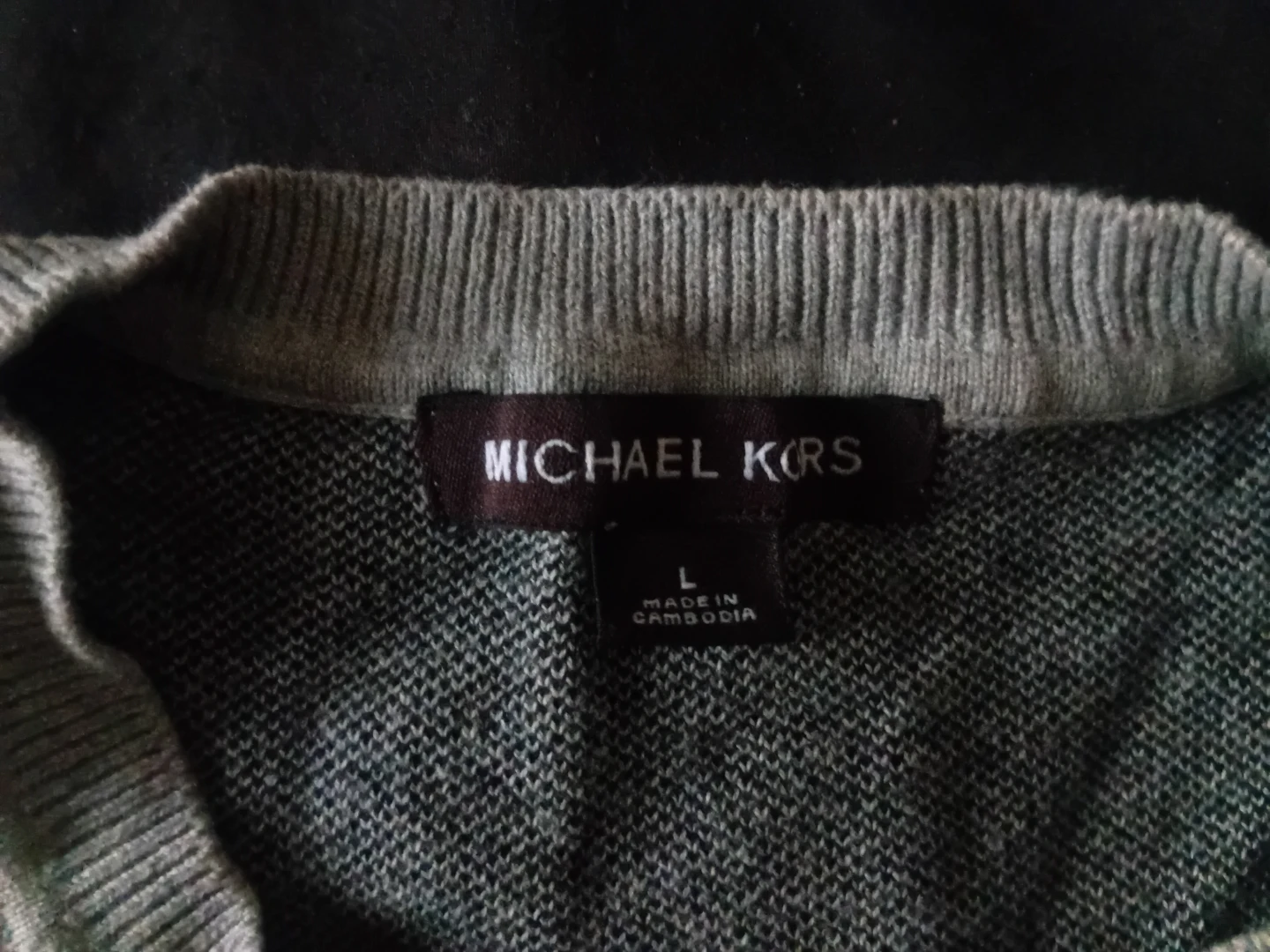 Michael Kors MK Logo Crewneck Sweater - Gray - Size L - photo 2