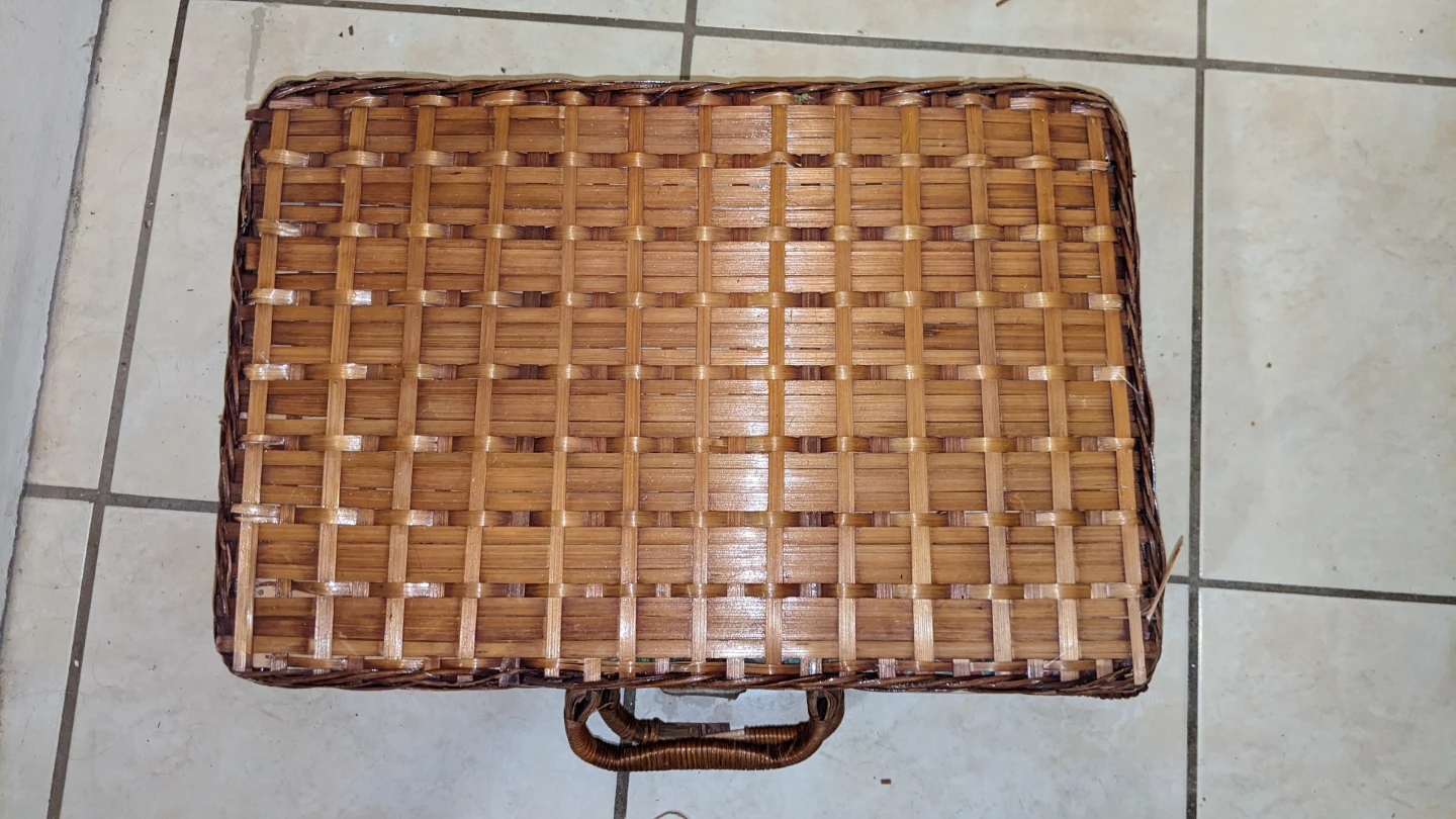 Wicker Picnic Basket with Handle