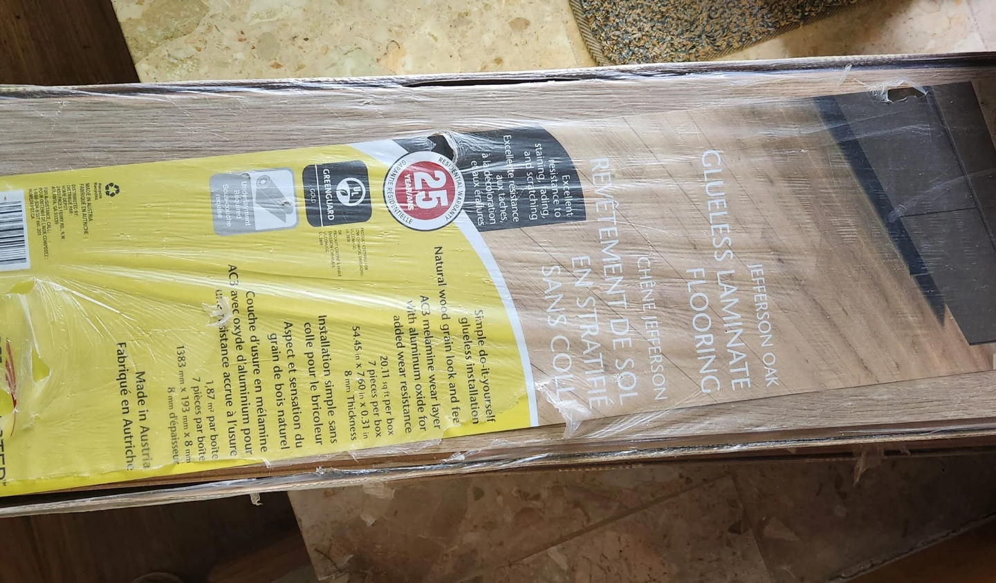 Traffic Master Jeffferson Oak Glueless Laminate Flooring, - photo 2