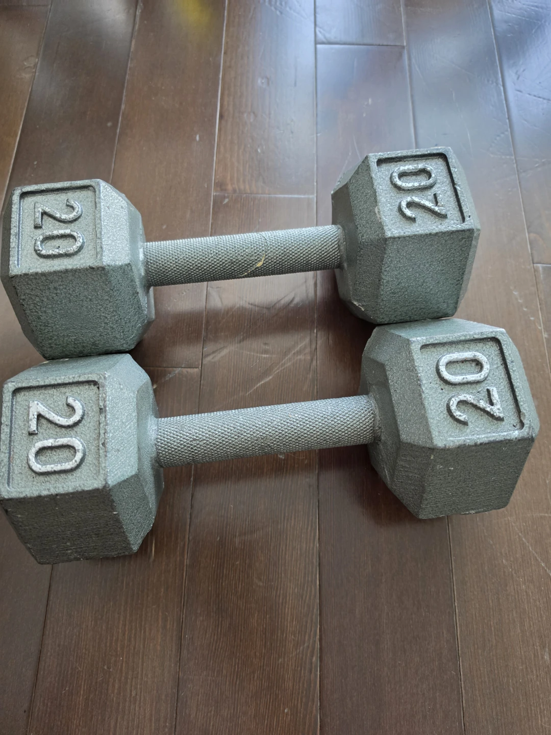 Pair of 20lb Hex Dumbbells - photo 2