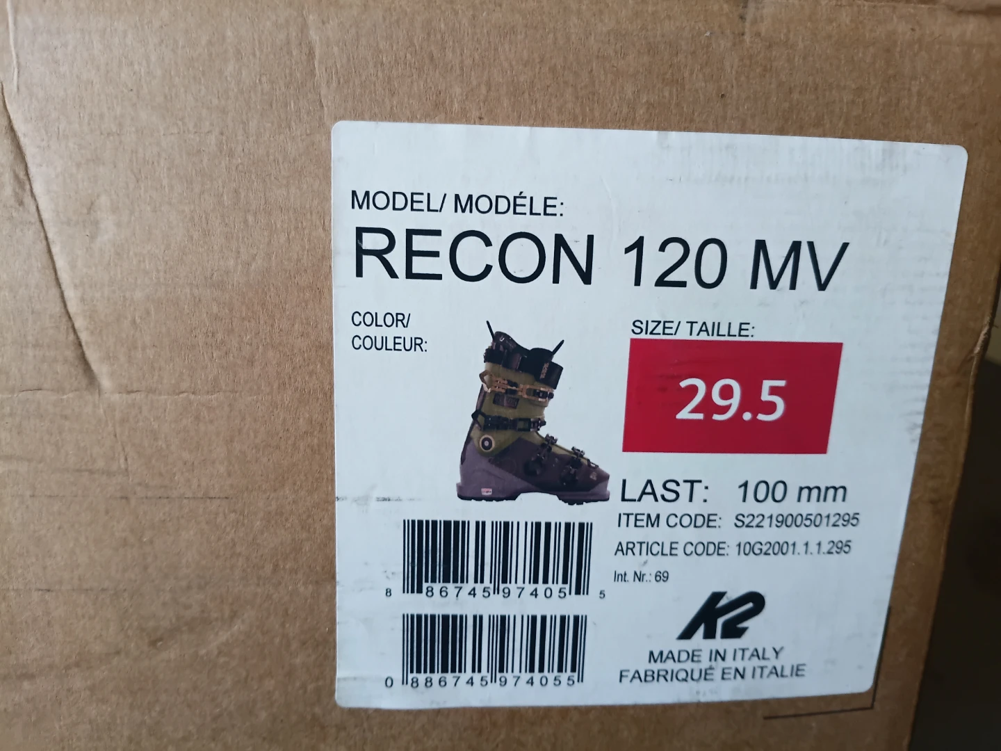 K2 Recon 120 MV Ski Boots Size 29.5 - photo 2