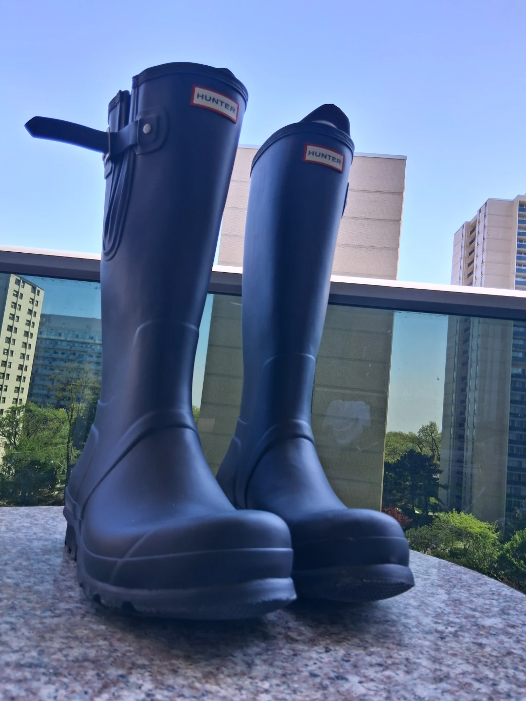 Hunter Tall Black Rain Boots UK 11