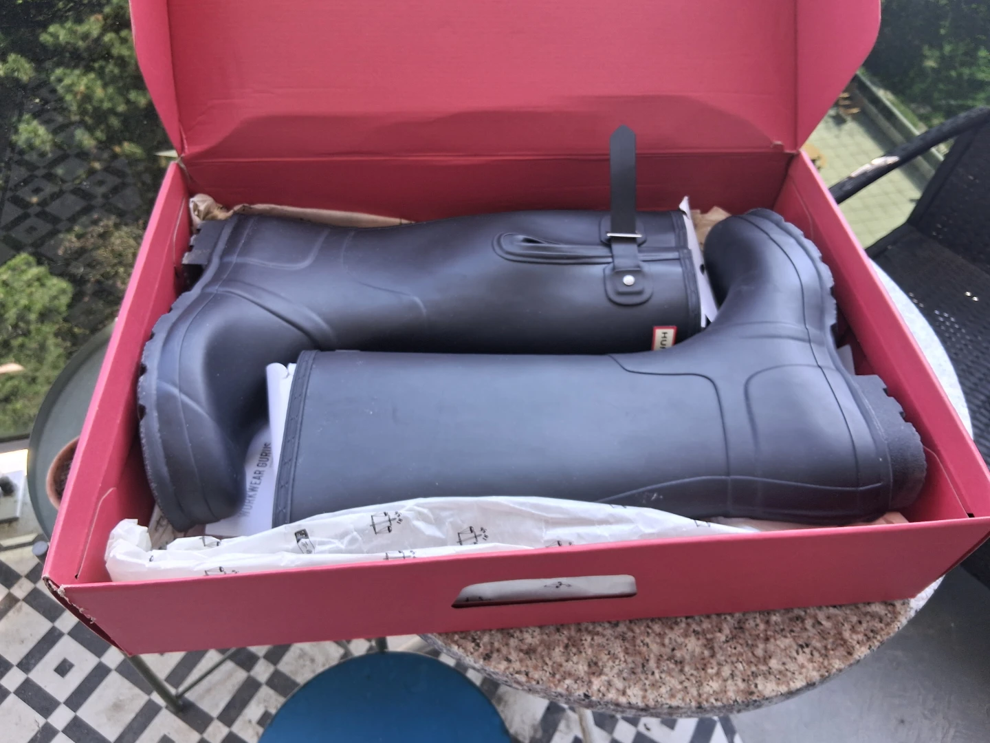 Hunter Tall Black Rain Boots UK 11 - photo 2