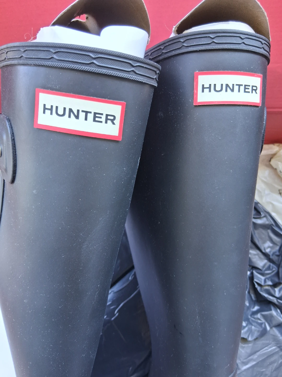Hunter Tall Black Rain Boots UK 11 - photo 3