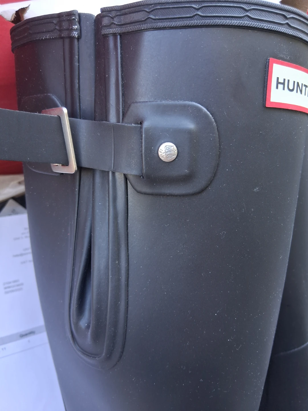 Hunter Tall Black Rain Boots UK 11 - photo 4