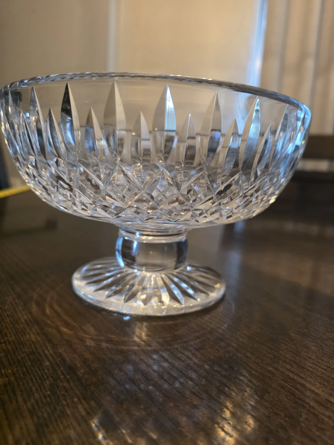 Vintage Cut Crystal pedestal Bowl