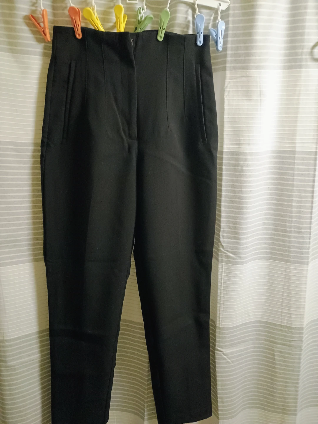 ZARA Black High-Waisted Trousers
