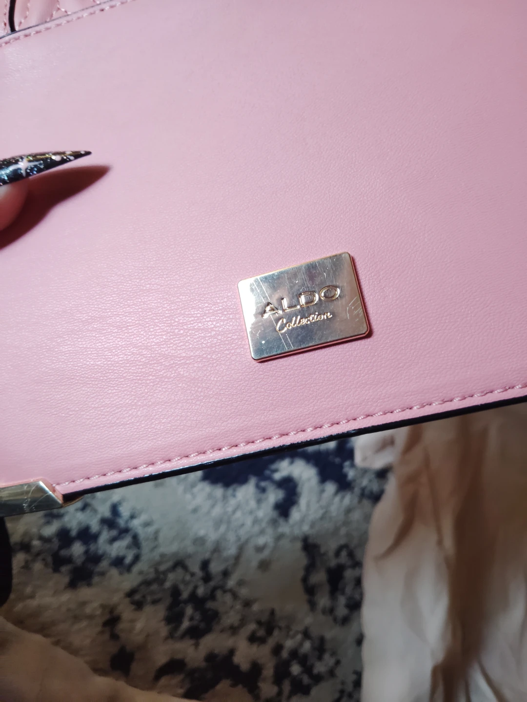 ALDO Collection Pink Quilted Handbag with Gold Chain - photo 4