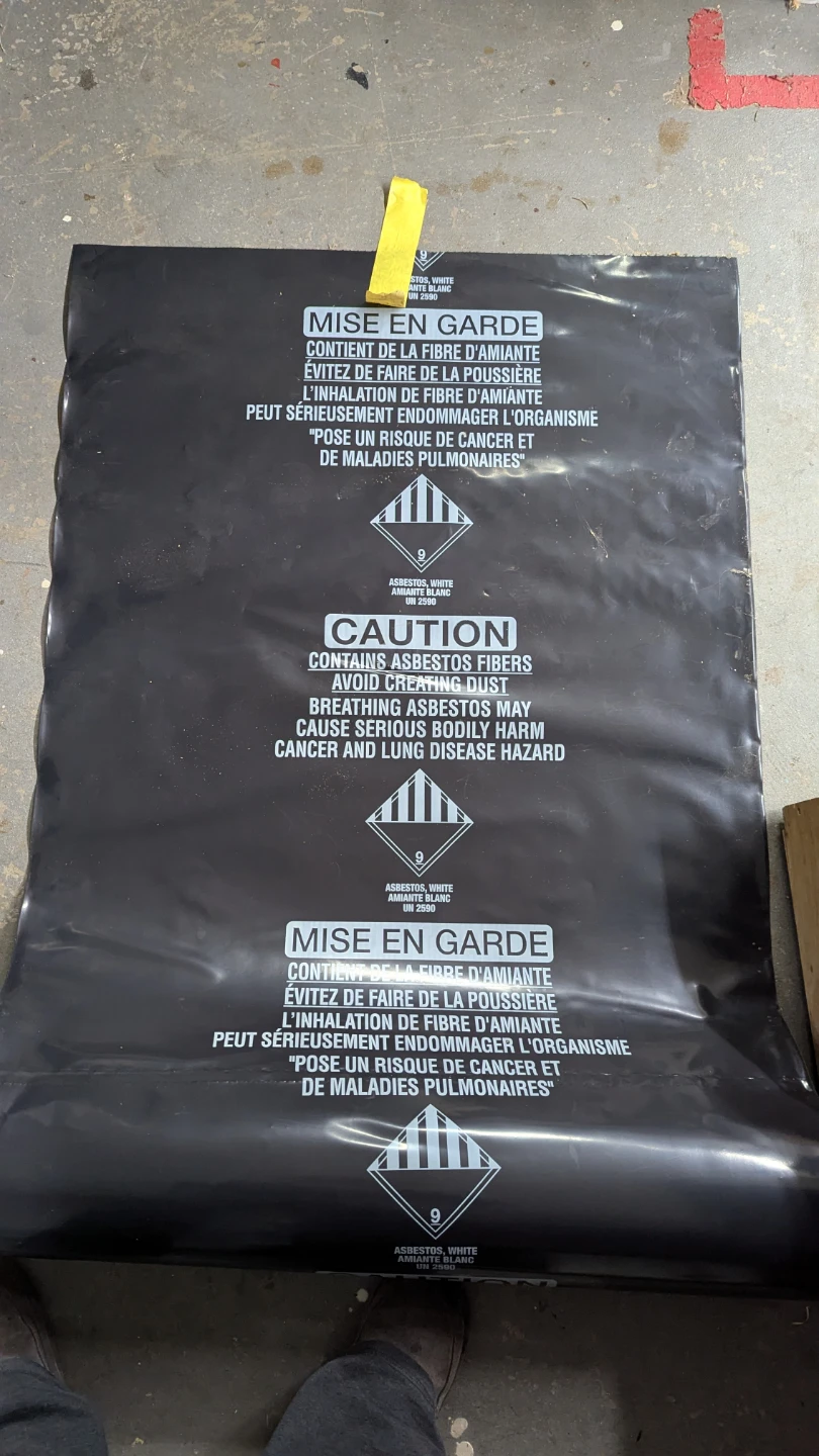 Asbestos removal bags