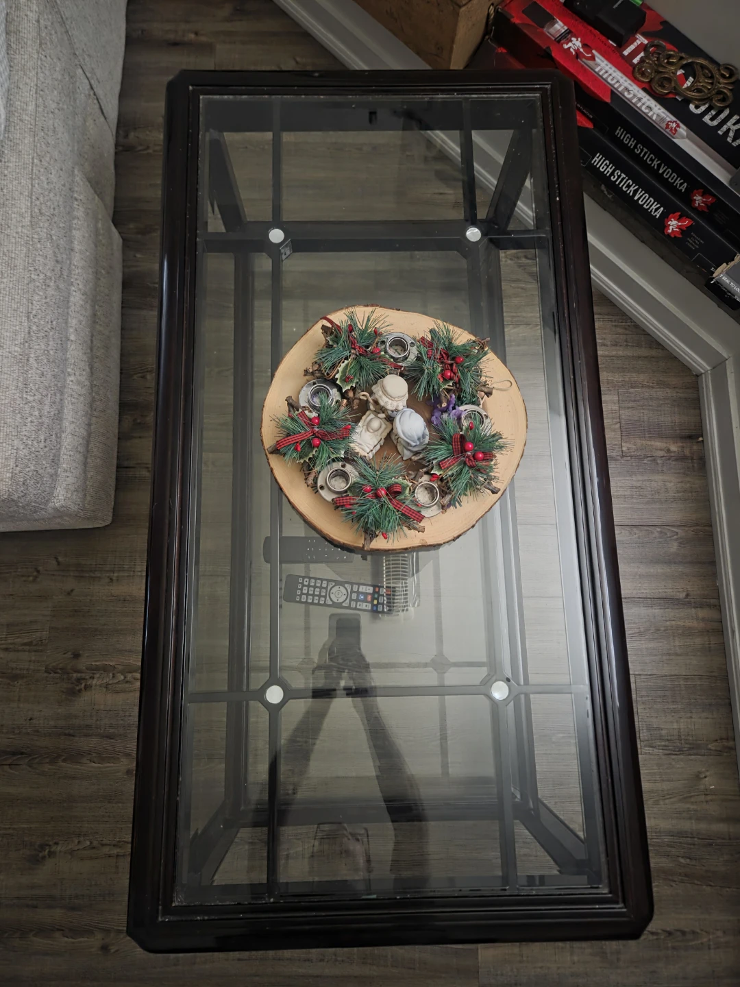 Merry Wood Coffee Table with Glass Top - photo 2