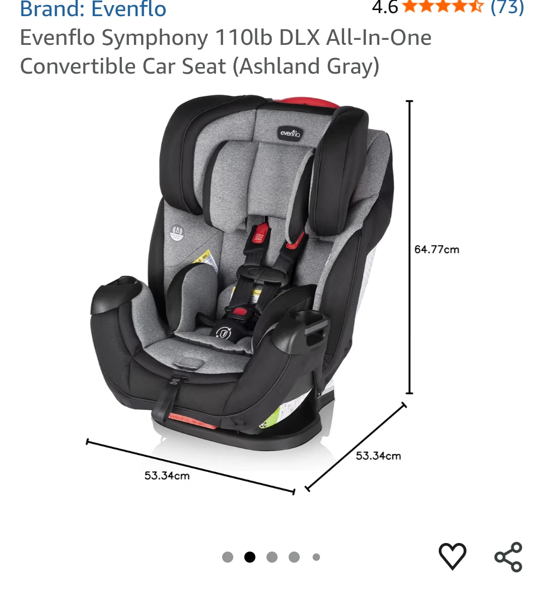 Evenflo Symphony DLX All-In-One Convertible Car Seat - photo 2